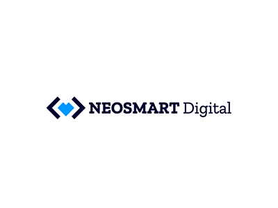 neosmart digital logo concept, code with love
