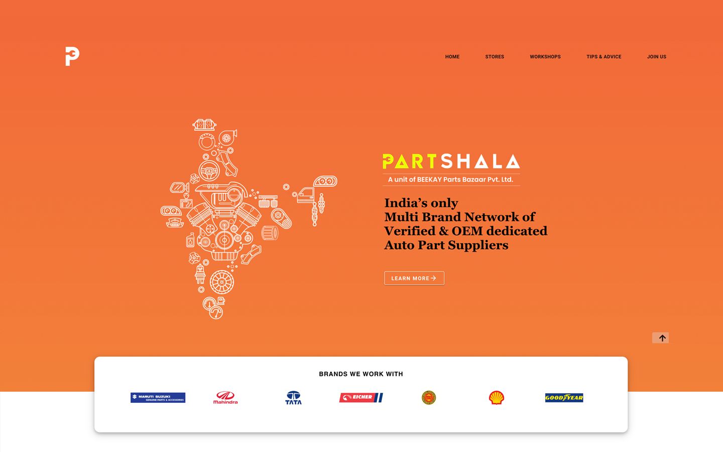 partshala home page design